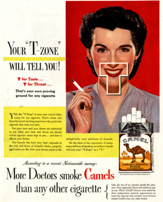 Camel cigarettes stimulate your T-zone