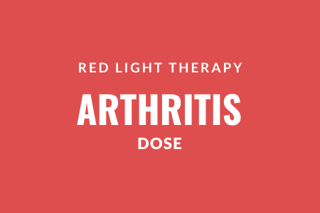 Arthritis red light therapy dose